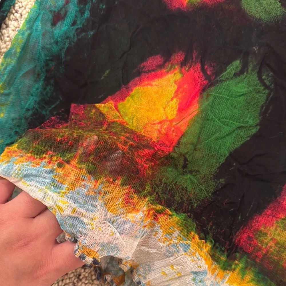 Jean Paul Gaultier Vintage Colorful Women's Top with Artistic Face Print - Picture 6 of 7